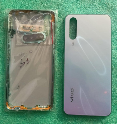 FixHub vivo S1 BACK GLASS with Middle Ring, Side Button & Camera Lens COMPATIBLE Back Panel(Sky Blue)