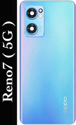 Unique4Ever OPPO Reno7 (5G) With Camera Lens Glass Back Panel(Startrails Blue)