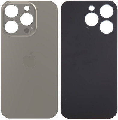 KezeMize Apple iPhone 15 Pro (Best Quality)(With Proper Logo)(Glass) Back Panel(Gold)