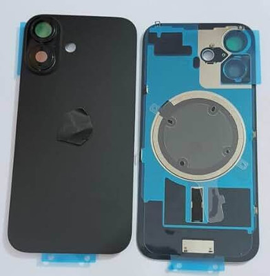 SPAREASP Iphone 16 With Wireless Magnet and Camera Fitting Lens Back Panel(Black)