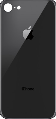 SLPPK APPLE IPHONE 8 GLASS WITH PROPER LOGO Back Panel(BLACK)