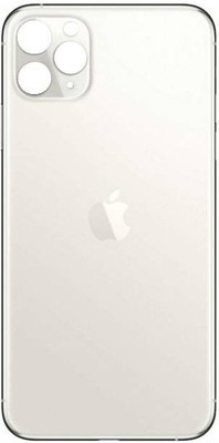 SRaccessories Apple iPhone 11 Pro Max (Glass) Back Panel(Silver)