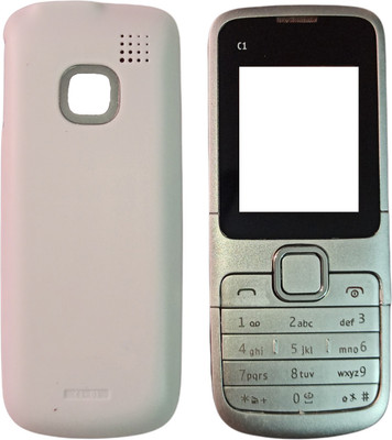 imbi Nokia C1-01 Front Back Body With Keypad Front & Back Panel(White)