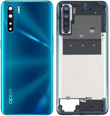 Sandreezz Oppo F15 with Proper Logo (With Middle Ring Camera Lens & Side Volume Power Buttons) Full Panel(Blazing Blue)