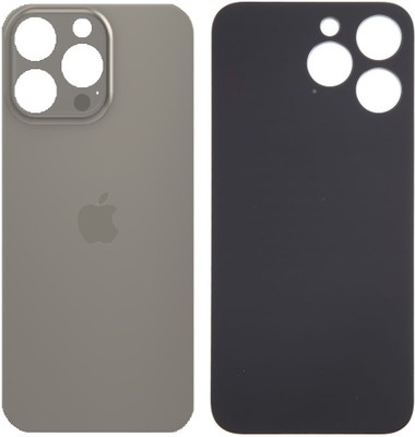 KezeMize Apple iPhone 15 Pro Max (Best Quality)(With Proper Logo)(Glass) Back Panel(Gold)