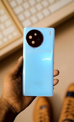Kraze4blaze Vivo X90 (Best Quality)(With Camera Lens)(With Proper Logo) Back Panel(Breeze Blue)