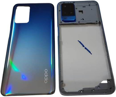 SPAREASP Oppo A54 Back Door Housing Body with Middle Ring (Middle Ring + Back Panel) Blue Back Panel(Blue)
