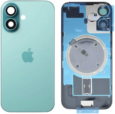 Unique4Ever Apple iPhone 16 with Camera Lens Cover + MagSafe Magnet Back Panel(Teal)