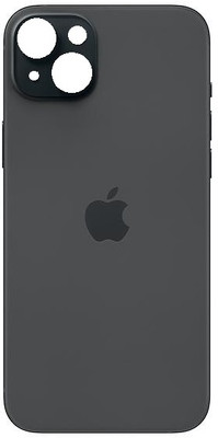 LEISURELIC APPLE IPHONE 15 (GLASS) WITH PROPER LOGO Back Panel(BLACK)
