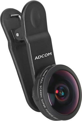ADCOM AD-10mm Full Screen Super 210° Fisheye Mobile Camera Lens - Universal Clip On Cell Phone Travel Lens for Professional Photography - Mobile Phone Lens