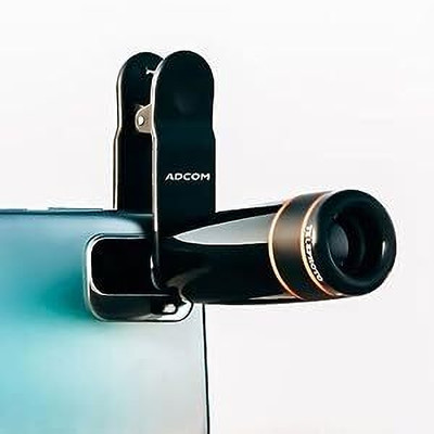 ADCOM 8X Telephoto Zoom Camera Lens - Compatible with All iPhone & Android (Black) Mobile Phone Lens
