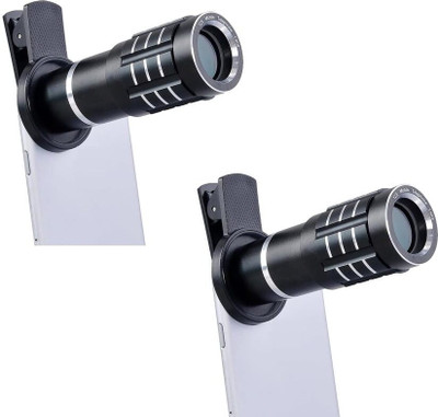 Lipzie BUY ONE GET ONE 12X Metal Zoom Telescope Lens Kit for Mobile Camera Mobile Phone Lens