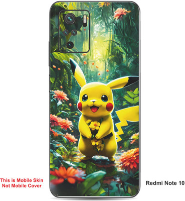 VYBE The Smart Choice Redmi Note 10 Pikachu Embossed Mobile Skin(Light Tan A1)