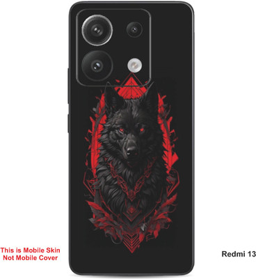 VYBE The Smart Choice Redmi 13 Wolf Embossed Mobile Skin(Flush Mahogay 10)