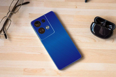 BugguSkin OPPO Reno8 Pro 5G Mobile Skin(Ulltra Super Royal Blue Carbon foriber Skin With High Matte Finish., Mobile Skin (Back+Side+Camera))