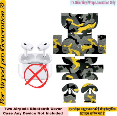 Flipkart SmartBuy COMPETABLE FOR AIRPOD PRO SKIN(2ND GEN)CAMO_YELLOW.81 Mobile Skin(AIRPOD PRO(2ND GEN)(TWS AIRPOD DEVICE NOT INCLUDED)MULTI COLOUR)