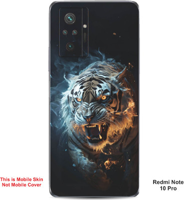 VYBE The Smart Choice Redmi Note 10 Pro Tiger Embossed Mobile Skin(Congo Brow 18)