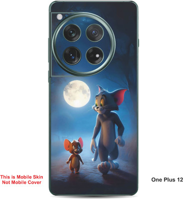 VYBE The Smart Choice One Plus 12 Tom & Jerry Embossed Mobile Skin(Dark Slate Grey 28)