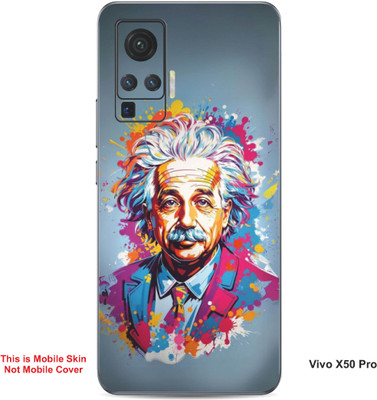 VYBE The Smart Choice Vivo X50 Pro Art Embossed Mobile Skin(Cadet Grey 9)