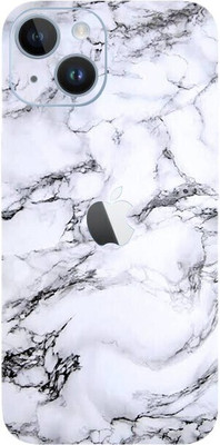 BUGGU APPLE iPhone 13 Mobile Skin(Ultra Super White Marble Glitter Skin With High Matte Finish.)