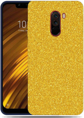 TJ CREATION Poco F1 4G, Golden Glitter, POCO F1 Mobile Skin(Golden Glitter Skin With High Matte Finish.)