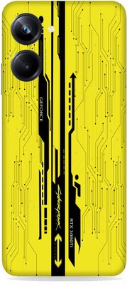 SkinoMania Realme 10 pro (5G) Mobile Skin(Multicolor Yellow-CyberPunk)