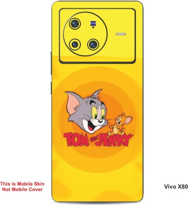 VYBE The Smart Choice Vivo X80 Tom & Jerry Embossed Mobile Skin(Carrot Orange B12)