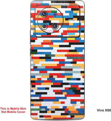 VYBE The Smart Choice Vivo X80 Pattern Embossed Mobile Skin(Rose Madder 14)