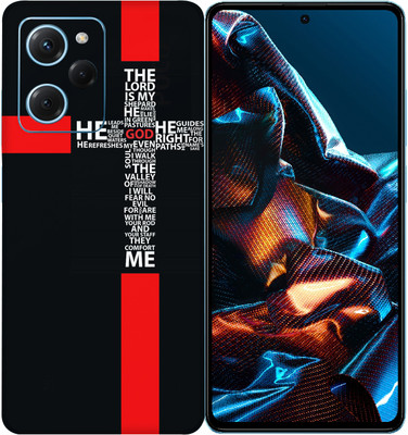 SkinoMania POCO X5 Pro 5G Mobile Skin(Multicolor Red-Cross)