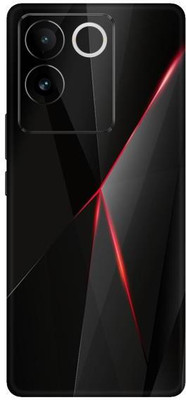 Vcare GadGets Black Red Vivo T2 Pro 5G Mobile Skin(Multicolor)