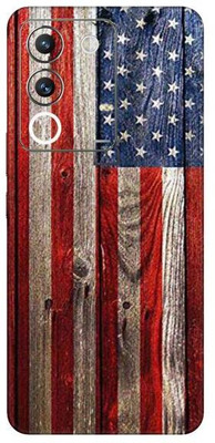 Vcare GadGets Red White Stars Blue Vivo Y200 5G Mobile Skin(Multicolor)