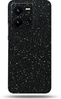 Mclaxa Black Glitter For Vivo Y35 4g Back Skin, Black Glitter, Vivo Y35 4G Mobile Skin(Black Glitter Matte Finish Skin With Super Matte Finish)