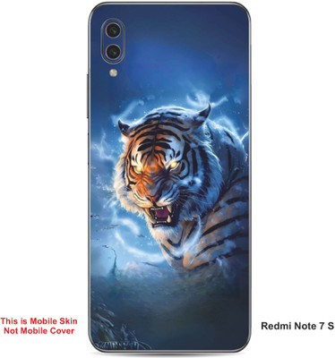 VYBE The Smart Choice Redmi Note 7 S Tiger Embossed Mobile Skin(Moonstone Blue 12)