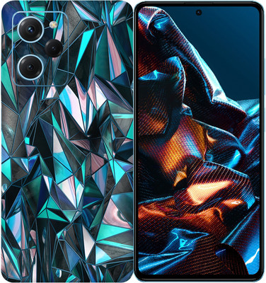 SkinoMania POCO X5 Pro 5G Mobile Skin(Multicolor polygon-blue)