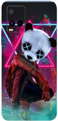 TJ CREATION Vivo Y21G Mobile Skin(Ultra Super Panda Party Mood Skin With High Matte Finish.)