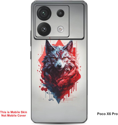 VYBE The Smart Choice Poco X6 Pro Wolf Embossed Mobile Skin(Moon Mist 2)