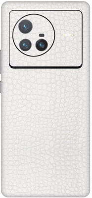 Vcare GadGets X80 5G Mobile Skin(White Textured Leather)