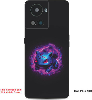 VYBE The Smart Choice One Plus 10R Bulbasaur Pokemon Embossed Mobile Skin(Warm Purple 24)