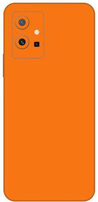 Vcare GadGets Orange Glossy vivo Y75 5G Mobile Skin(Orange Glossy)