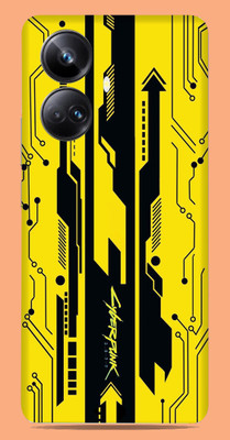SkinoMania Realme 10 pro + 5g Mobile Skin(Multicolor Dark-Yellow-Cyber)