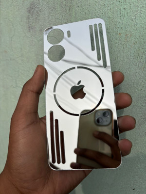 TWUAOP VIVO Y56 5G MIRROR BACK PANNEL ACRYLIC SHEET MERO APPLE Mobile Skin(Silver)