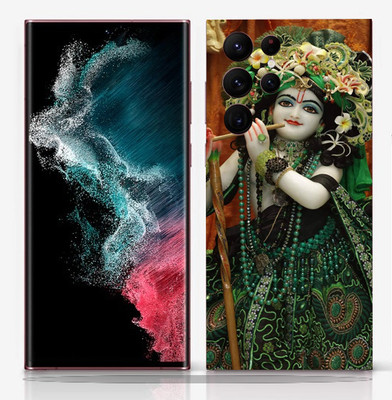 SkinoMania Samsung Galaxy S22 Ultra Mobile Skin(God Krishna Multicolor Mobile skin)