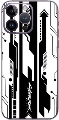 FCS iPhone 14 Pro Max Printed Back skin Mobile Skin(Cyber Punk White Skin)