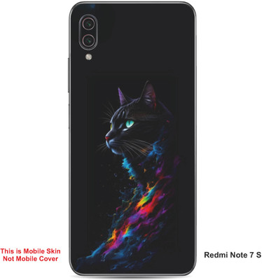 VYBE The Smart Choice Redmi Note 7 S Cat Embossed Mobile Skin(Charcoal Grey 12)