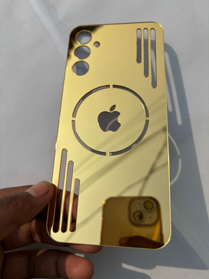 TWUAOP SAMSUNG GALAXY A14 5G ACRYLIC MIRROR BACK PANNEL MERO APPLE Mobile Skin(Gold)
