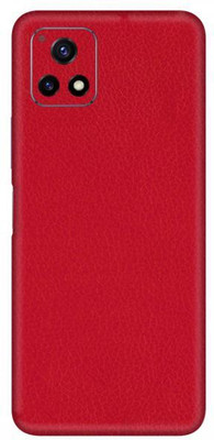 Vcare GadGets Red Leather vivo Y72 5G Mobile Skin(Red Leather)