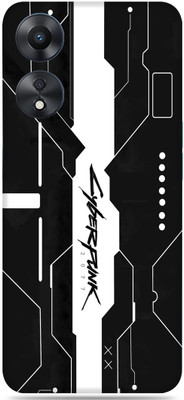 SkinoMania OPPO A78 5G Mobile Skin(B&W Simple-Black-Cyber)