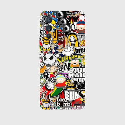 yug emporium VIVO V23 5G 3D COMICS AND CARTOON Mobile Skin(Black)