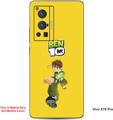 VYBE The Smart Choice Vivo X70 Pro Ben 10 Embossed Mobile Skin(Golden Yellow B11)