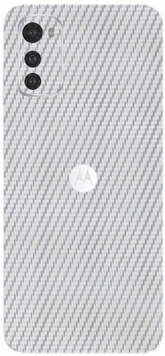 TJ CREATION MOTOROLA E32s Mobile Skin(Ultra Super Silver Carbon Fiber Skin With High Matte Finish.)